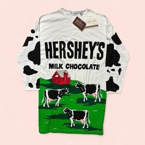 Vintage The Eagle's Eye Hershey's Milk Chocolate Graphic Sweater Long Sleeve NWT